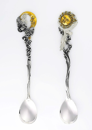 Серебряный набор ложек «День» и «Ночь»