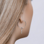 Серьги из серебра «Крест»