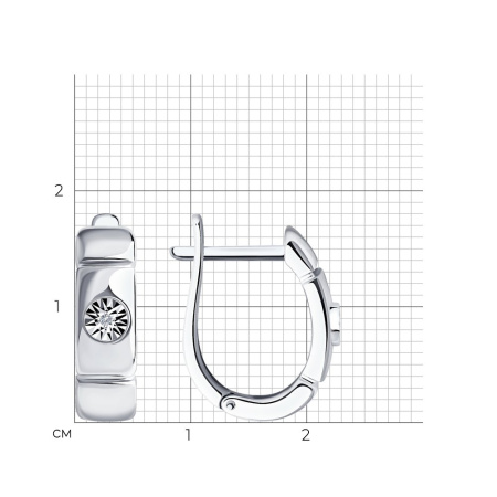 Серьги из серебра с бриллиантами