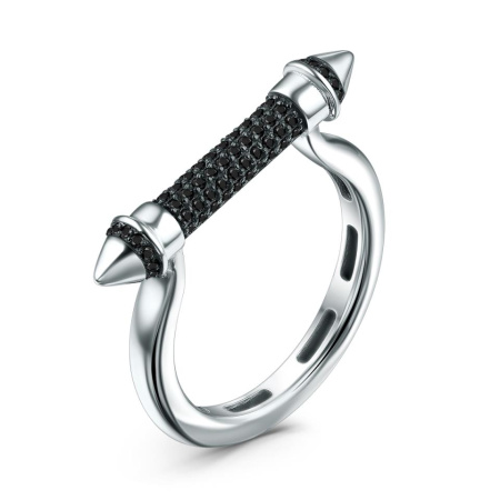 Кольцо из серебра с фианитами