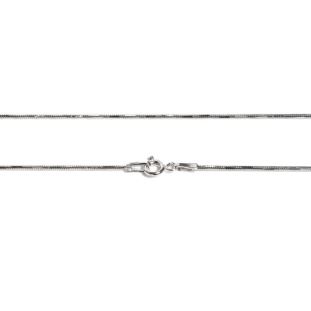 Серебряная тонкая цепь «Шнурок»