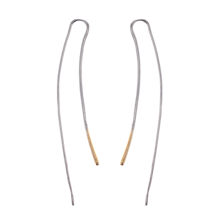 Серьги из серебра с позолотой