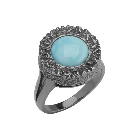 Кольцо из серебра с ларимаром