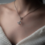 Подвеска из серебра с горным хрусталем