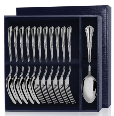 Серебряный набор «Фаворит» 12 предметов ложки и вилки