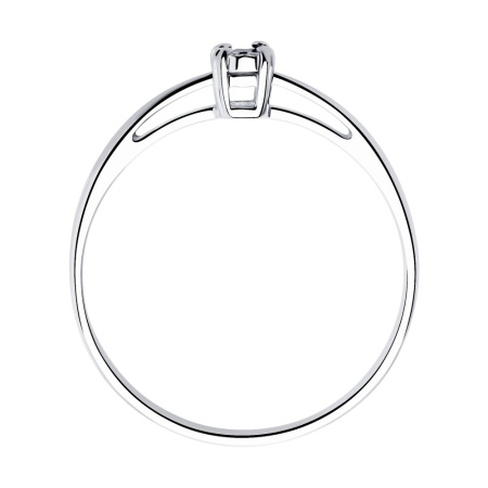 Кольцо из серебра с бриллиантом