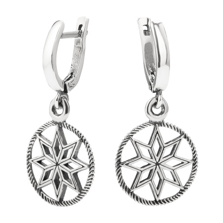 Серьги из серебра «Алатырь»