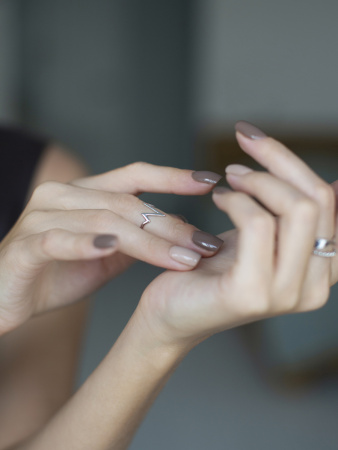 Серебряное кольцо «Молния»