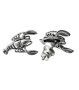 Серьги-пусеты из серебра «Раки»