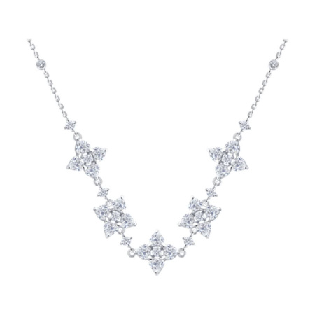 Колье из серебра с фианитами