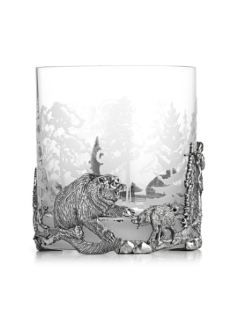 Стакан «Охота» с серебром