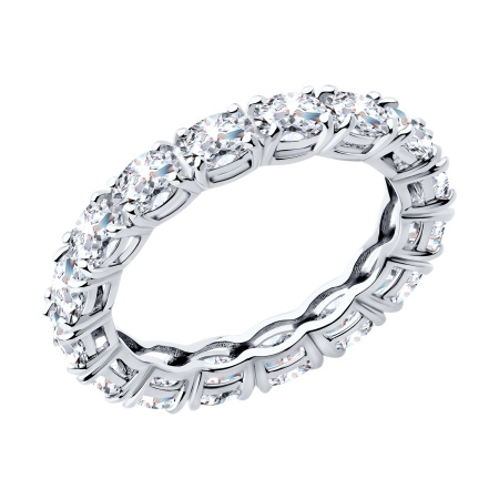 Серебряное кольцо с фианитами