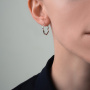 Серьги из серебра кольца