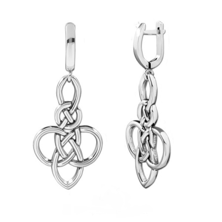 Серебряные серьги «Узел бесконечности»