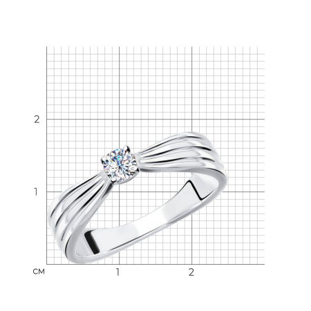 Кольцо из серебра с фианитом SOKOLOV