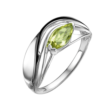 Серебряное кольцо с хризолитом