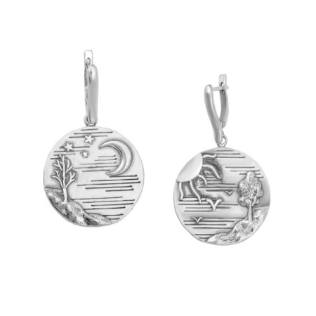 Серебряные серьги «Этюд»