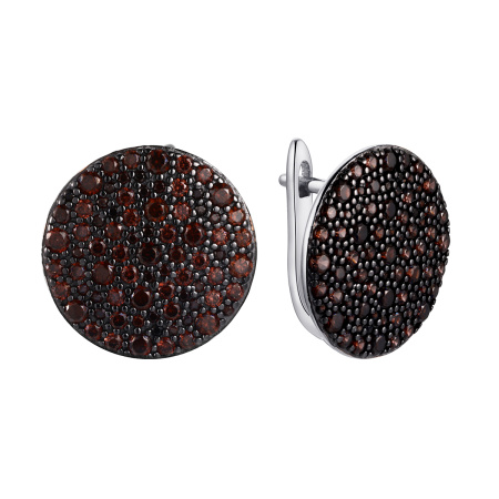 Серебряные серьги с фианитами