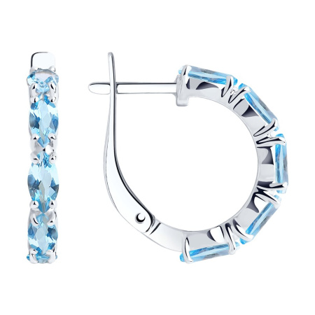 Серьги из серебра с топазами SOKOLOV