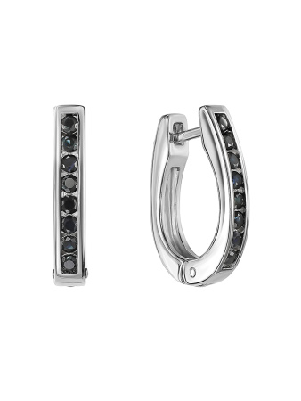 Серьги серебряные с сапфиром «Дорожка»