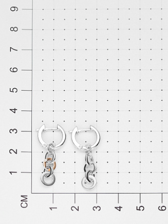 Серебряные серьги с бриллиантами