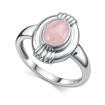Серебряное кольцо с розовым кварцем