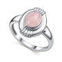 Серебряное кольцо с розовым кварцем