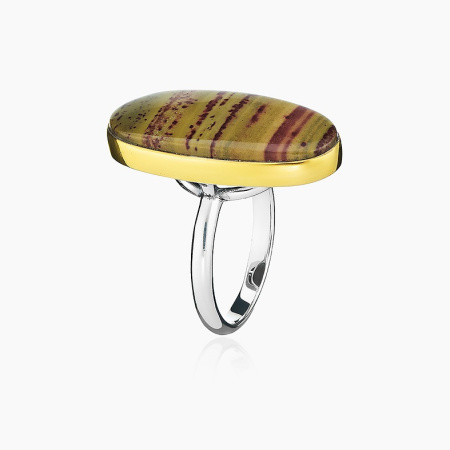 Серебряное кольцо «Песчанный Мотив»