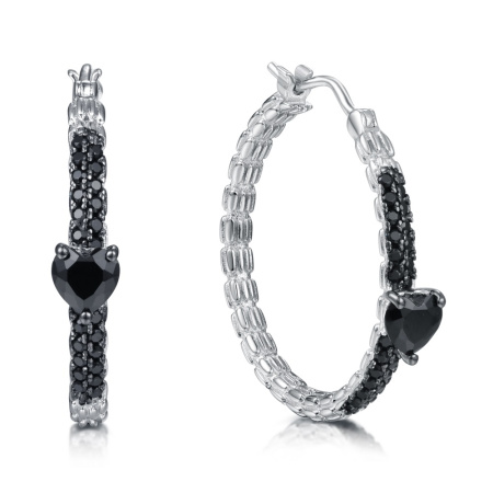 Серьги из серебра со шпинелью