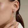 Серебряные серьги с фианитами