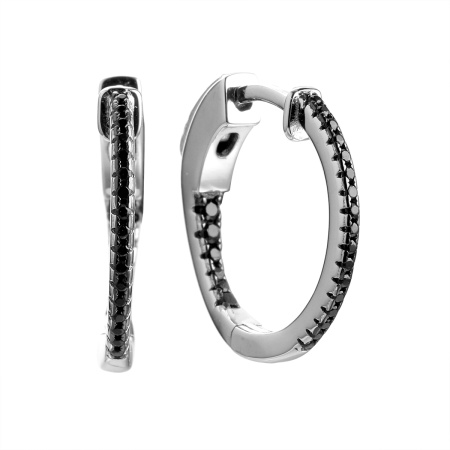 Серьги из серебра конго со шпинелью