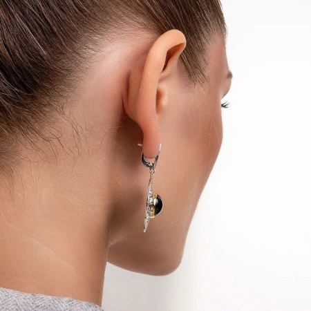 Серебряные серьги «Арабеска»