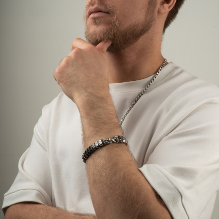 Серебряный браслет «Дракон»