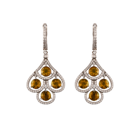 Серебряные серьги с султанитом