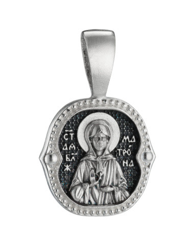 Серебряная подвеска «Св. Матрона»