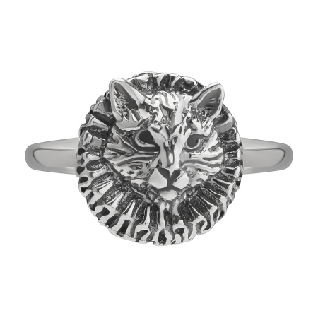Серебряное кольцо «Кот вельможа»
