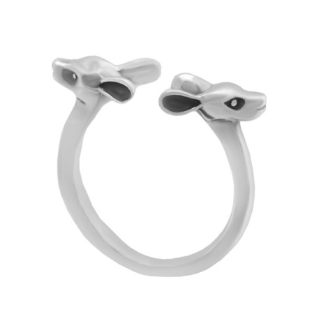 Серебряное кольцо «Олененок»