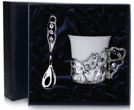 Чашка кофейная «Листопад» с ложкой