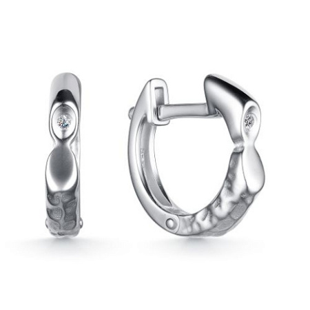 Серьги из серебра с бриллиантом