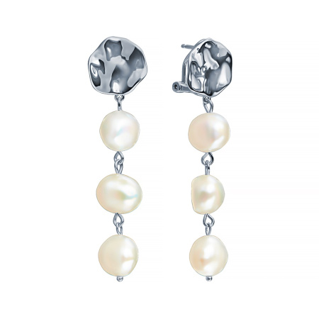 Серебряные серьги с жемчугом