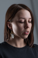 Серебряные серьги «Пикассо»