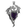 Серебряный подвес с аметистом «Тёмный мистик»
