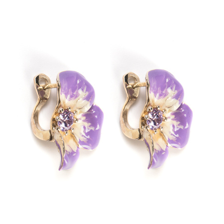 Серебряные серьги «Шиповник»