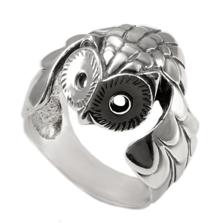 Кольцо из серебра «Сова»