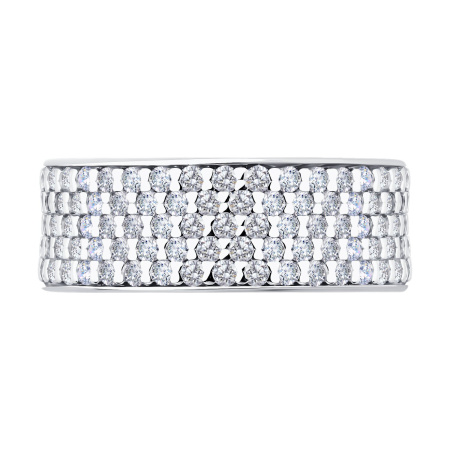 Кольцо из серебра с фианитами Shine bright