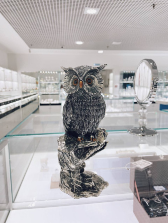 Статуэтка серебряная «Мудрая сова»