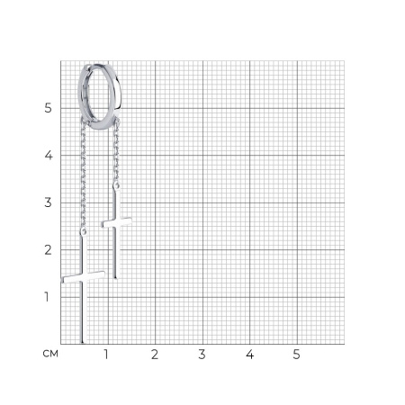 Моносерьга из серебра