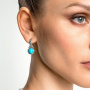 Серьги из серебра с камнем бирюза