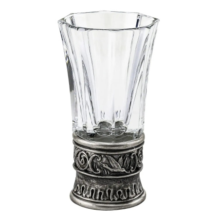 Стопка из серебра с хрустальной вставкой