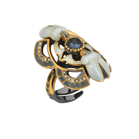 Серебряное кольцо «Скарабеи»